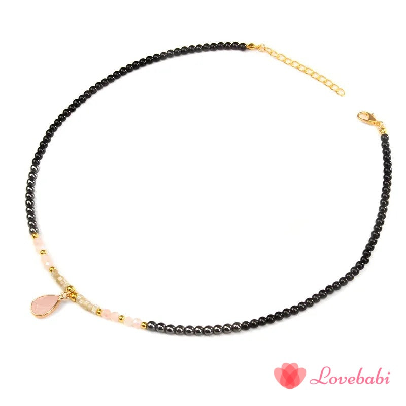 Natural Quartzs Drop Pendant Necklace