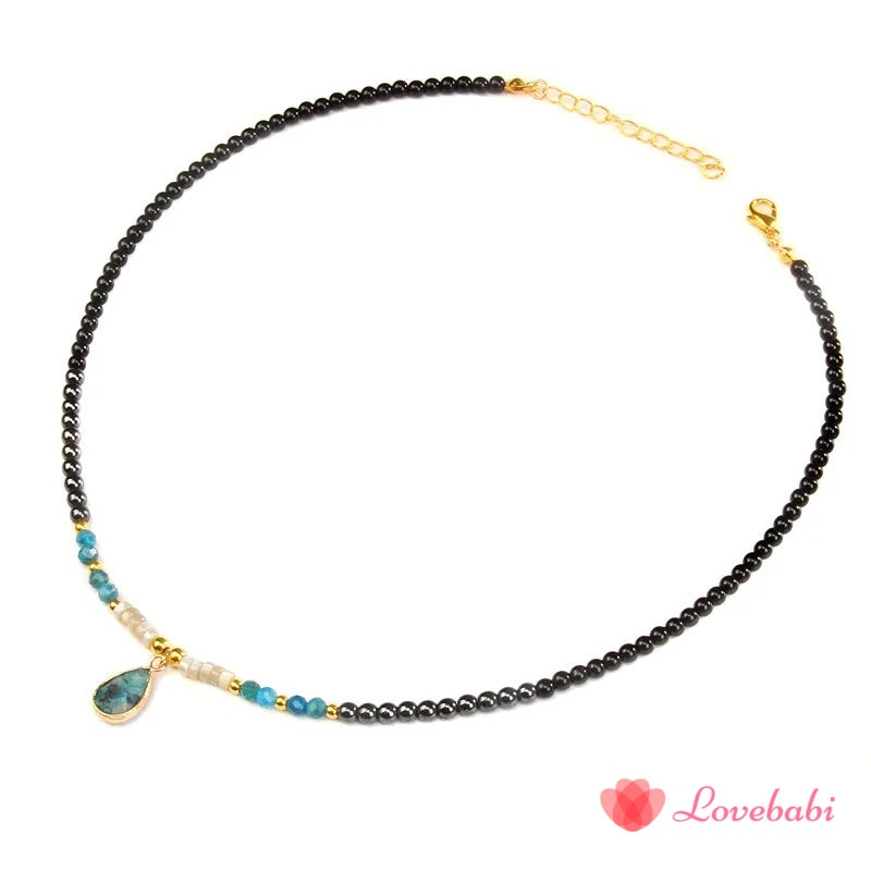 Natural Quartzs Drop Pendant Necklace