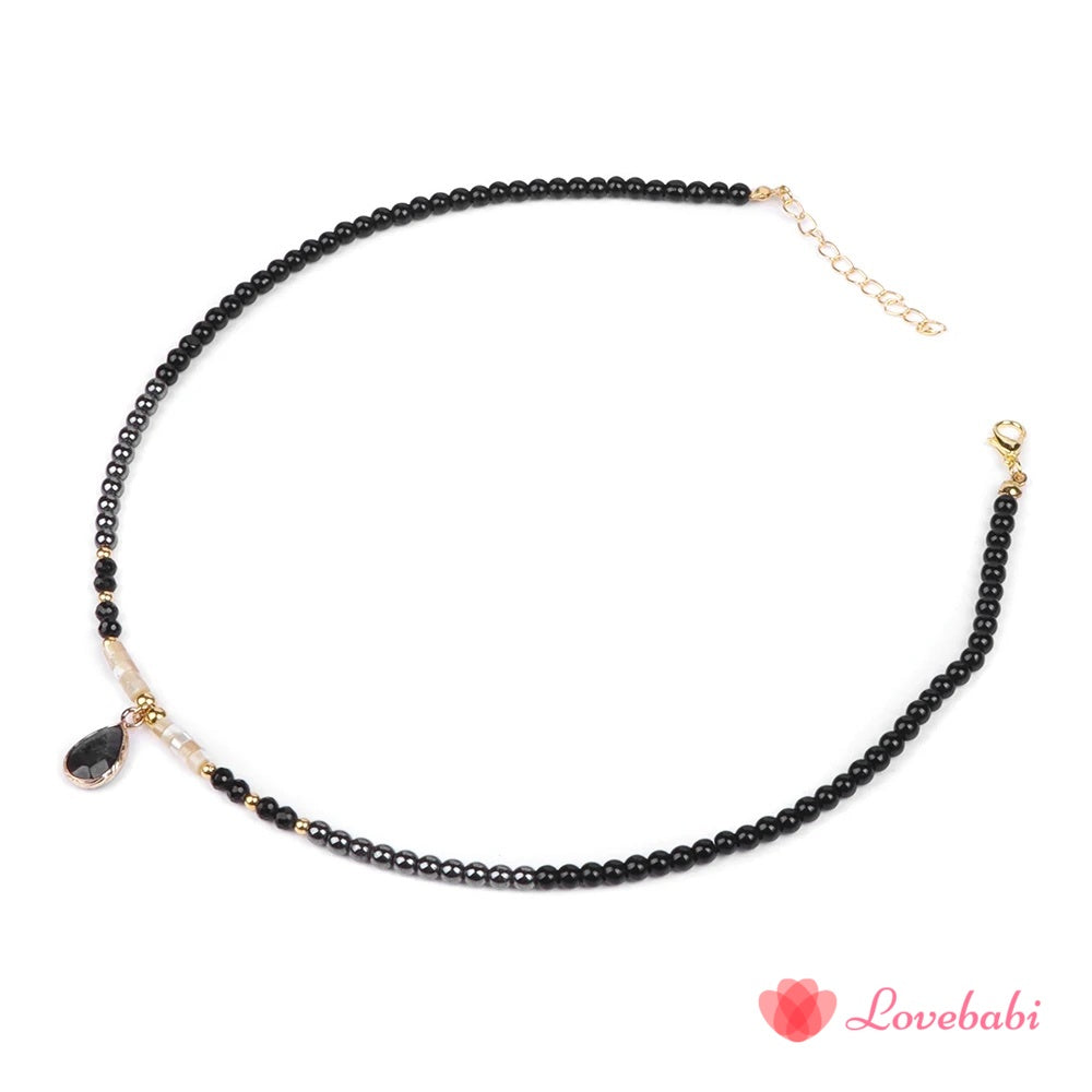 Natural Quartzs Drop Pendant Necklace